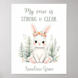 Kaninchen-Kinderzimmer für Nutztiere Poster