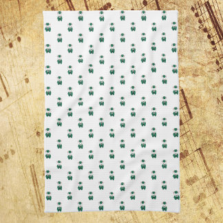 Kaninchen Klarinette Marching Band Green Gold Geschirrtuch
