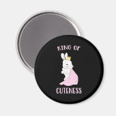 Kaninchen-König Magnet (Vorderseite/Rückseite)