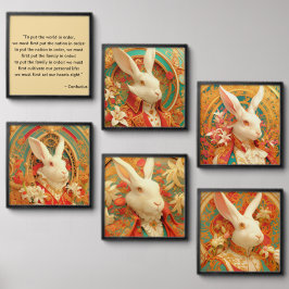 Kaninchen-Königliche Kleiderordnung Fotofliesen Zum Abziehen Und Aufkleben