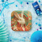 Kaninchen-Königliche Kleiderordnung Pappteller (Party)