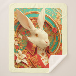 Kaninchen Königlicher Kleiderordnung Sherpa Blanke Sherpadecke