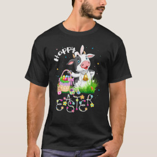 Kaninchen Kuh Eier Korb Ostern Bauer T-Shirt