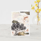 Kaninchen laufen karte (Gelbe Blume)