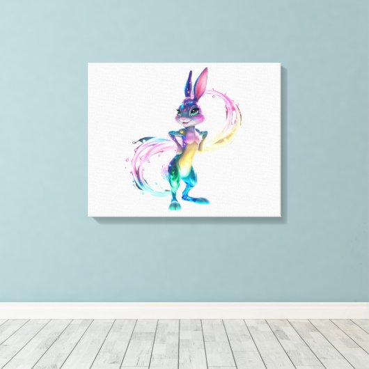 Kaninchen Leinwanddruck (Insitu (Holzboden))