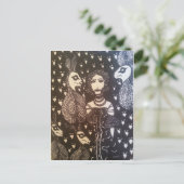 Kaninchen-Liebe Postkarte (Stehend Vorderseite)