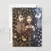 Kaninchen-Liebe Postkarte (Vorne/Hinten)