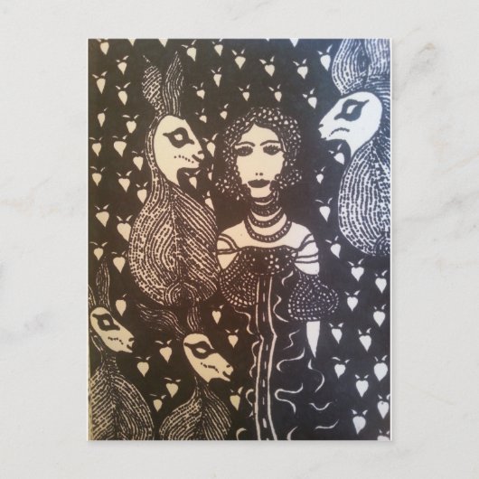 Kaninchen-Liebe Postkarte (Vorderseite)