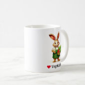 Kaninchen Lieben Gemüse Tasse (VorderseiteRechts)