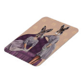 Kaninchen Lila Magnet (Linke Seite)