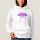 Kaninchen Lover Lila Hoodie (Vorderseite)