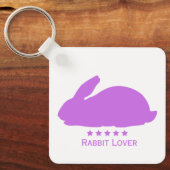 Kaninchen Lover Lila Schlüsselanhänger (Vorderseite)
