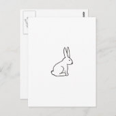 Kaninchen lustig Spaß einfache grafische Symbol-Lo Postkarte (Vorne/Hinten)