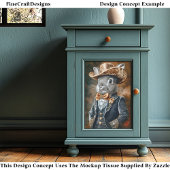 Kaninchen Luxus Wild West Style Outfit CF3 Decoupa Seidenpapier