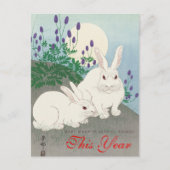 Kaninchen, machen viele schöne Dinge in diesem Jah Postkarte (Vorderseite)