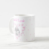 Kaninchen Mädchen Rosa Kaffeetasse (Vorderseite Links)