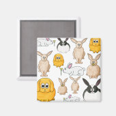 Kaninchen. Magnet (Vorderseite/Rückseite)