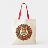 Kaninchen-Mandala Tragetasche (Rückseite)