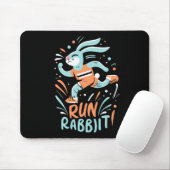 Kaninchen-Marathonläufer niedlich Mousepad (Mit Mouse)