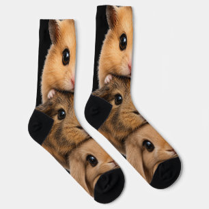 Kaninchen, Meerschweinchen und Hamster-Socken in m Socken