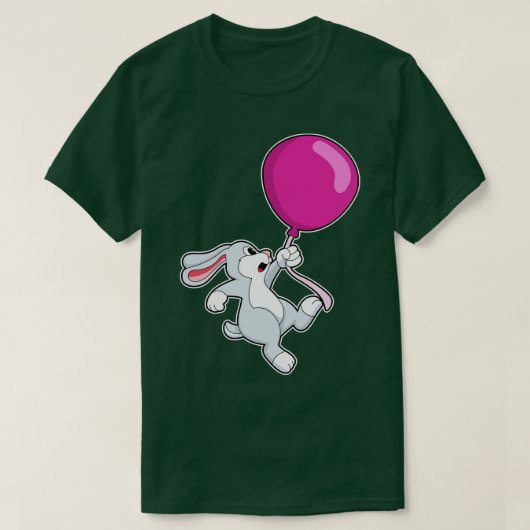 Kaninchen mit Ballon 2 T-Shirt (Design vorne)