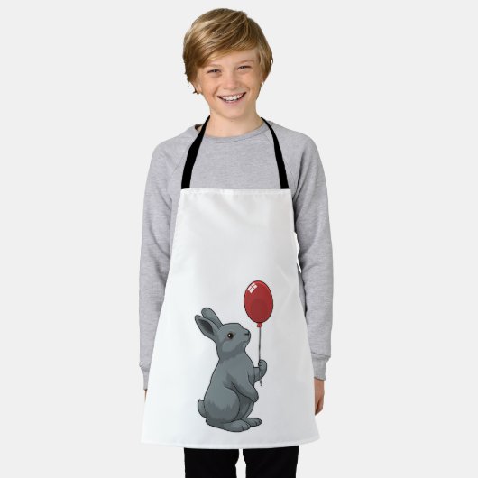 Kaninchen mit Ballon Schürze (Getragen)