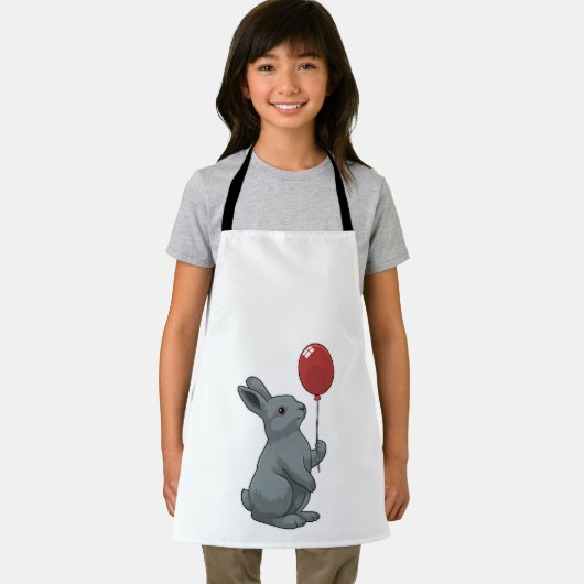 Kaninchen mit Ballon Schürze (Insitu)