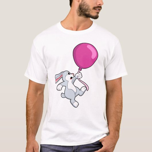 Kaninchen mit Ballon T-Shirt (Vorderseite)