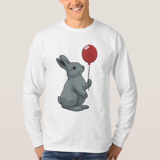 Kaninchen mit Ballon T-Shirt (Vorderseite)