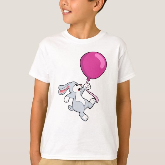 Kaninchen mit Ballon T-Shirt (Vorderseite)