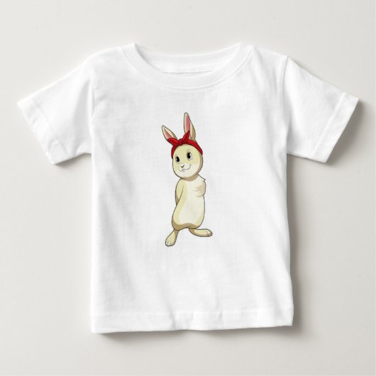 Kaninchen mit Bandana Baby T-shirt (Vorderseite)
