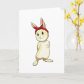Kaninchen mit Bandana Karte (Gelbe Blume)