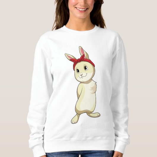 Kaninchen mit Bandana Sweatshirt (Vorderseite)