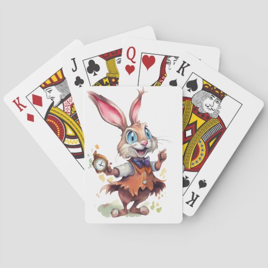 Kaninchen mit Beobachtung Spielkarten (Rückseite)
