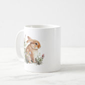Kaninchen mit Blume BLANK Kaffeetasse (Vorderseite Links)