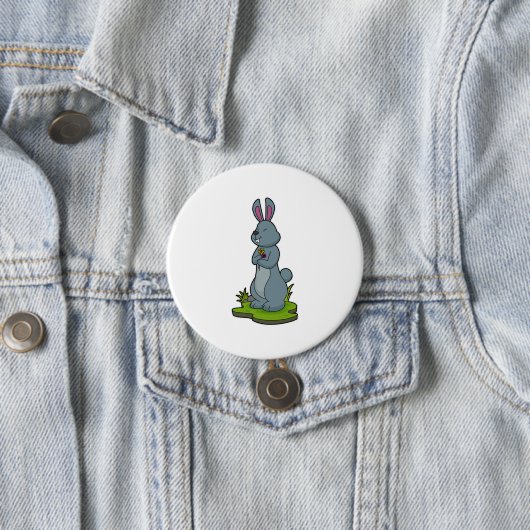 Kaninchen mit Blume Button (Beispiel)