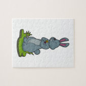 Kaninchen mit Blume Puzzle (Horizontal)