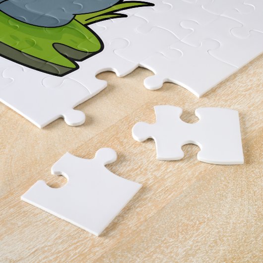 Kaninchen mit Blume Puzzle (Seite)