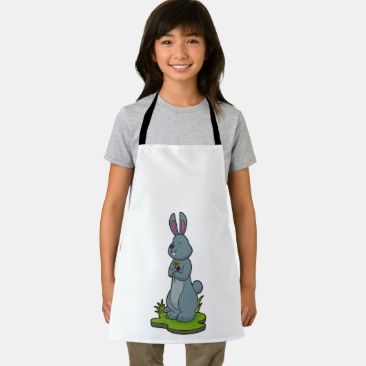 Kaninchen mit Blume Schürze (Insitu)