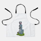 Kaninchen mit Blume Schürze (Vorderseite)