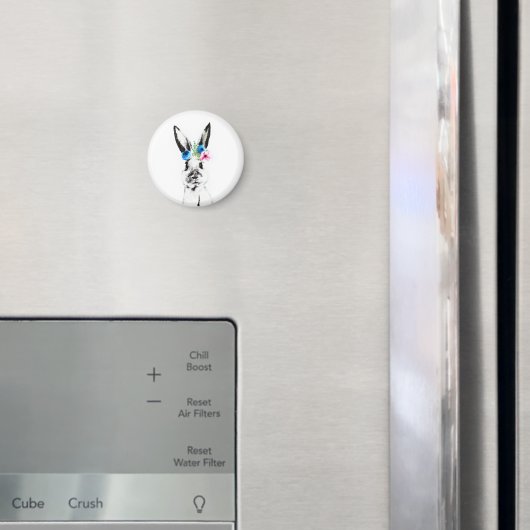 Kaninchen mit Blumen Magnet (In Situ (Kühlschrank))