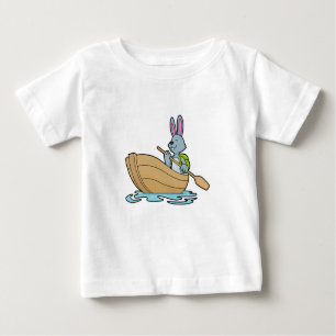Kaninchen mit Boot & Paddle Baby T-shirt