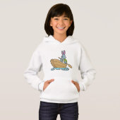 Kaninchen mit Boot & Paddle Hoodie (Vorne ganz)