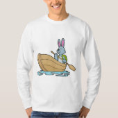 Kaninchen mit Boot & Paddle T-Shirt (Vorderseite)