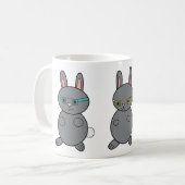 Kaninchen mit Brillen-Hipstern Kaffeetasse (Vorderseite Links)