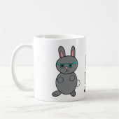 Kaninchen mit Brillen-Hipstern Kaffeetasse (Links)