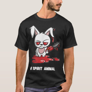Kaninchen mit Chainsaw My Spirit Animal Evil Bunny T-Shirt
