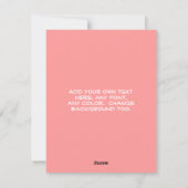 Kaninchen mit chinesischem Charakter Feiertagskarte (Rückseite)