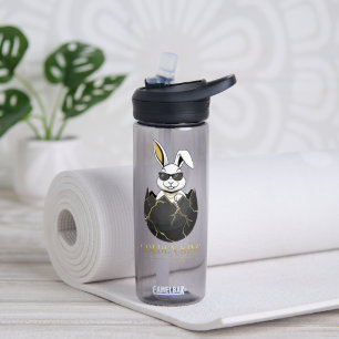 Kaninchen mit cooler Brille, Gold, rissig, königli Trinkflasche
