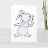 Kaninchen mit Daisy Karte (Rückseite)